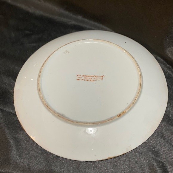 Vintage Toyo Grandmillennial Decor Golden Peony Hand Painted Plate Floral Pink - Picture 4 of 7